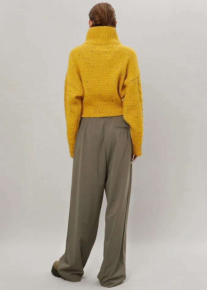 The Frankie Shop Bottoms Tansy Pleated Trousers 8211 Olive 8211 Women