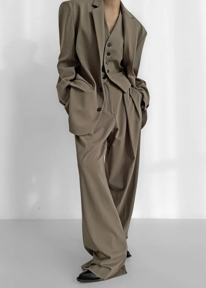 The Frankie Shop Bottoms Tansy Pleated Trousers 8211 Olive 8211 Women