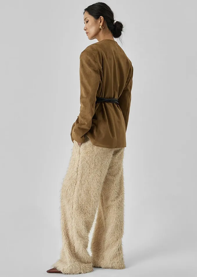 The Frankie Shop Bottoms Verbie Furry Pants 8211 Cream 8211 Women