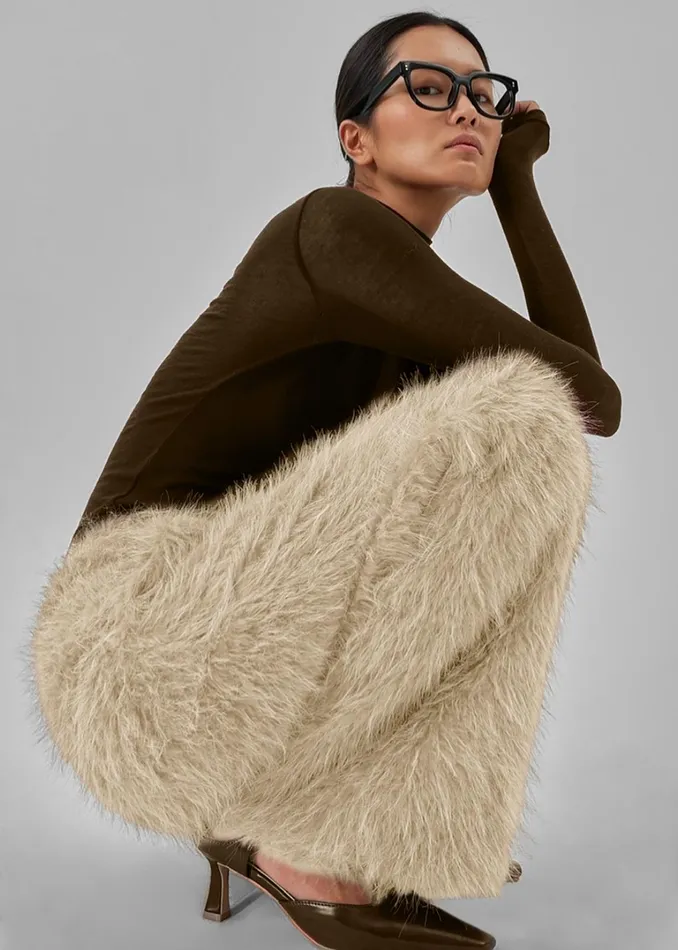 The Frankie Shop Bottoms Verbie Furry Pants 8211 Cream 8211 Women