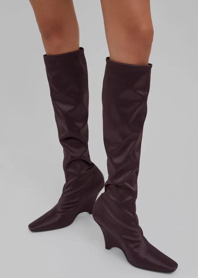 The Frankie Shop Christopher Esber Avery Knee High Boots 8211 Mahogany 8211 Women