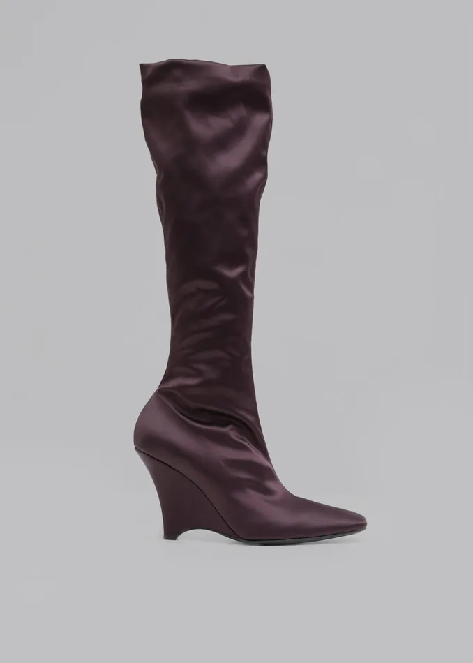 The Frankie Shop Christopher Esber Avery Knee High Boots 8211 Mahogany 8211 Women