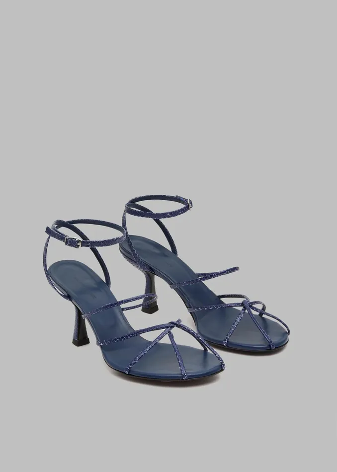 The Frankie Shop Christopher Esber Blaze Embossed Heels 8211 Sodalite 8211 Women