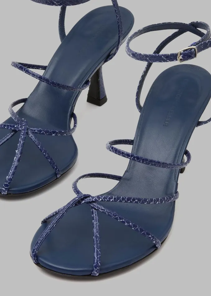 The Frankie Shop Christopher Esber Blaze Embossed Heels 8211 Sodalite 8211 Women