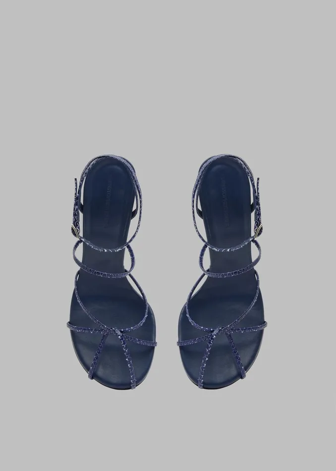 The Frankie Shop Christopher Esber Blaze Embossed Heels 8211 Sodalite 8211 Women