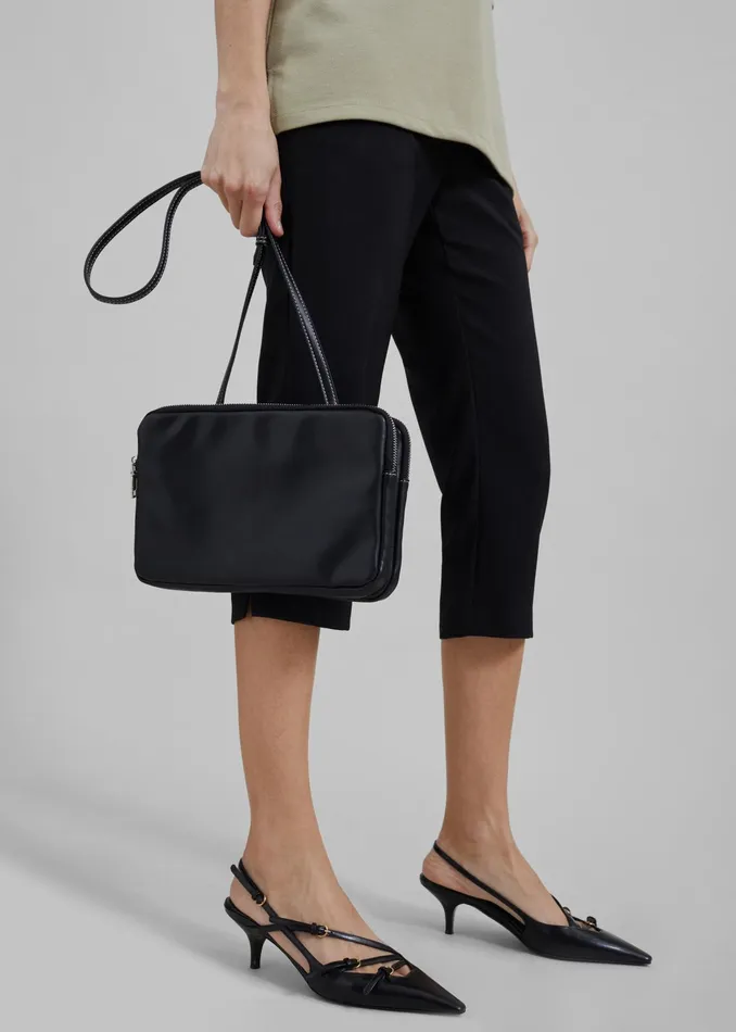 The Frankie Shop Colby Square Zip Bag 8211 Black 8211 Women