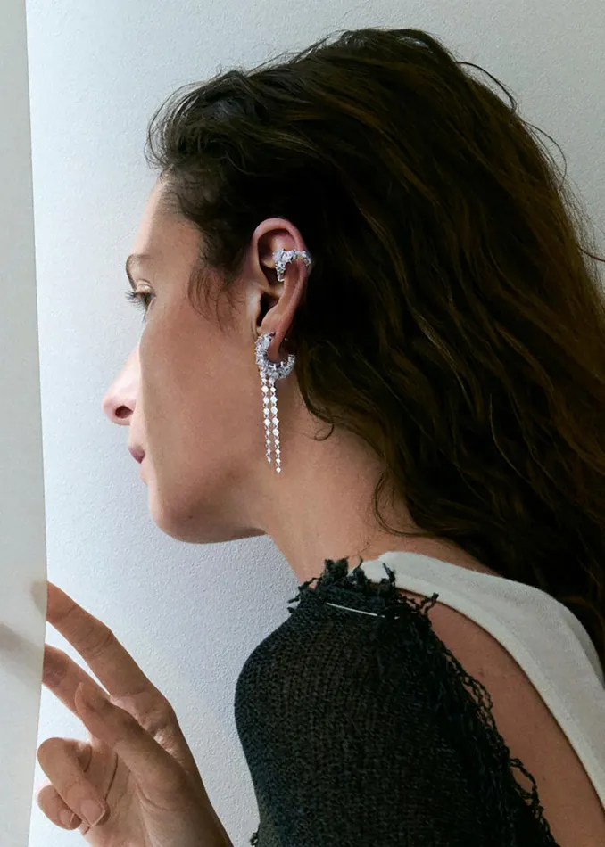 The Frankie Shop Completedworks Z56 Ear Cuff 8211 Rhodium Plated 8211 Women