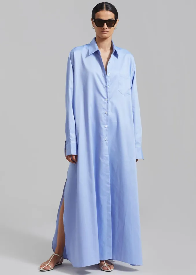 The Frankie Shop Dresses Avery Shirt Dress 8211 Blue 8211 Women