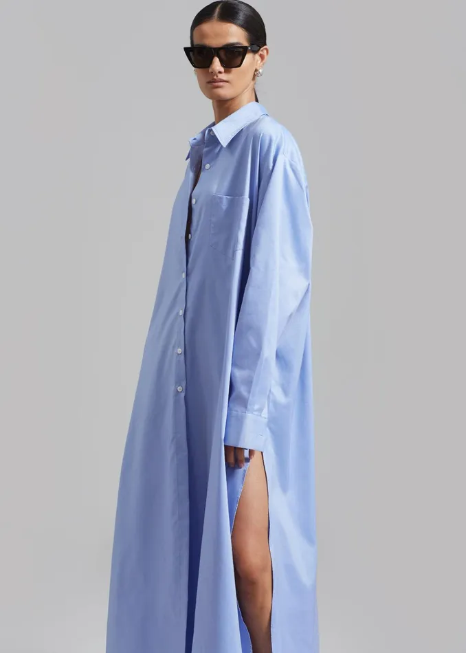 The Frankie Shop Dresses Avery Shirt Dress 8211 Blue 8211 Women