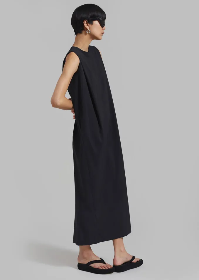 The Frankie Shop Dresses Eryn Sleeveless Pintuck Dress 8211 Black 8211 Women