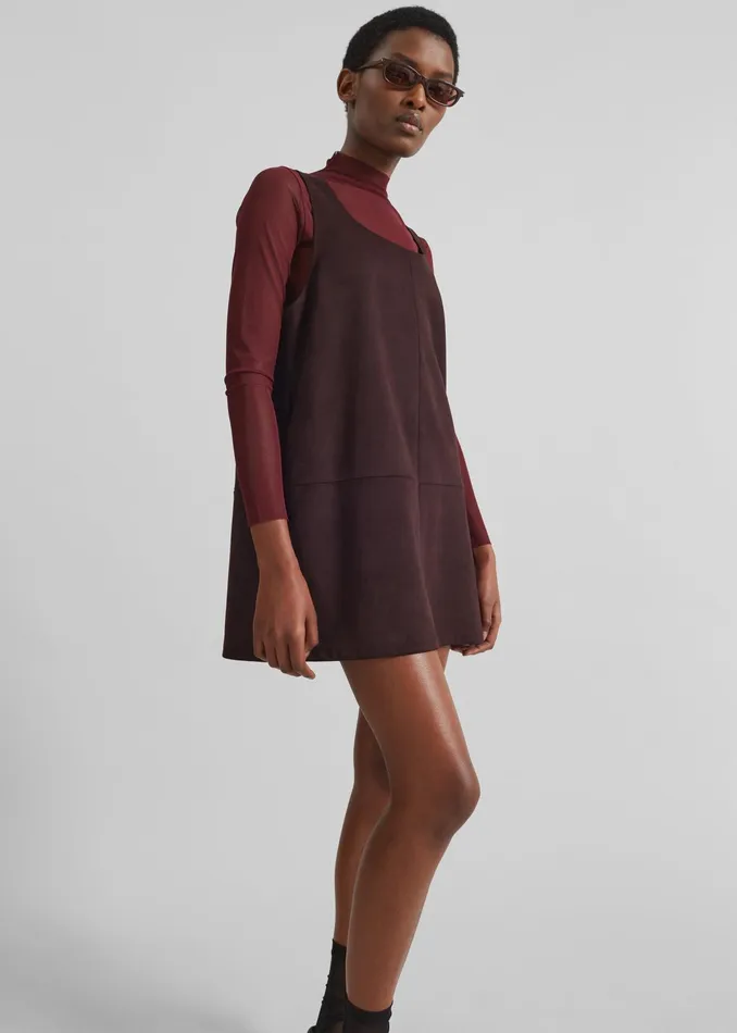 The Frankie Shop Dresses Kildare Faux Suede Dress 8211 Plum 8211 Women
