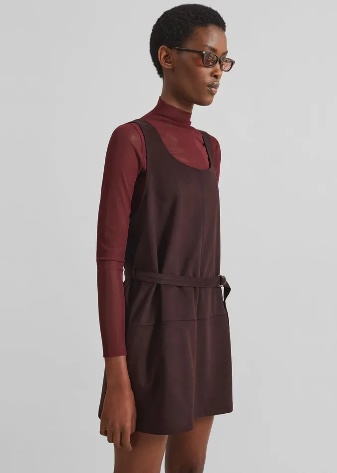 The Frankie Shop Dresses Kildare Faux Suede Dress 8211 Plum 8211 Women