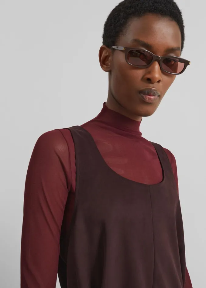 The Frankie Shop Dresses Kildare Faux Suede Dress 8211 Plum 8211 Women