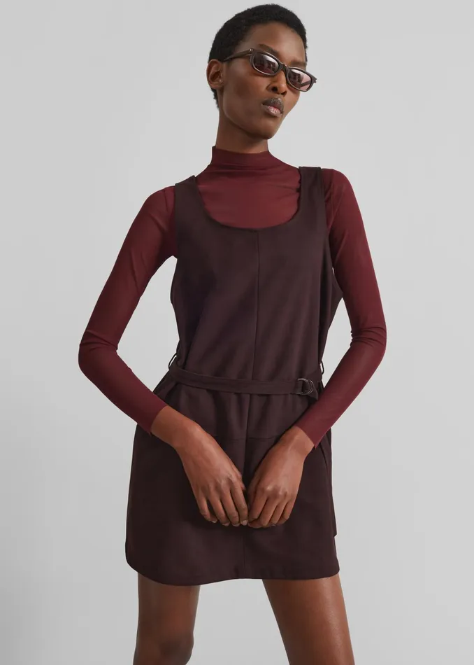 The Frankie Shop Dresses Kildare Faux Suede Dress 8211 Plum 8211 Women
