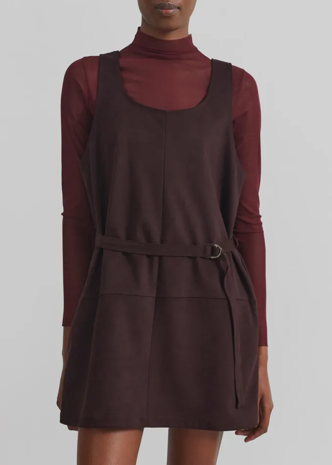 The Frankie Shop Dresses Kildare Faux Suede Dress 8211 Plum 8211 Women