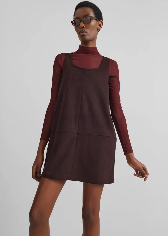 The Frankie Shop Dresses Kildare Faux Suede Dress 8211 Plum 8211 Women