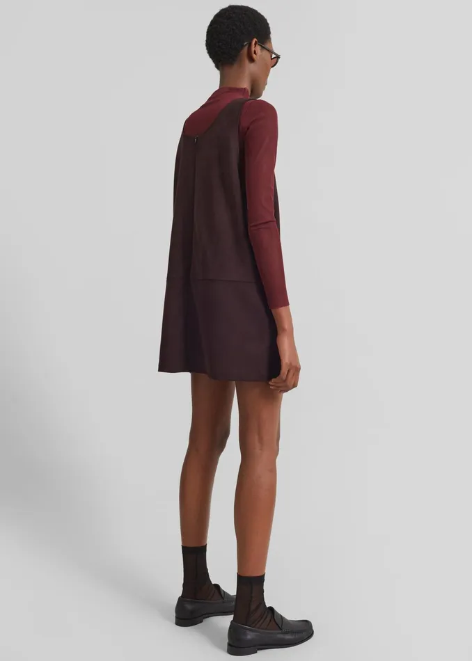 The Frankie Shop Dresses Kildare Faux Suede Dress 8211 Plum 8211 Women