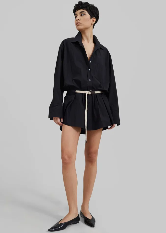 The Frankie Shop Dresses Matty Belted Dress 8211 Black 8211 Women