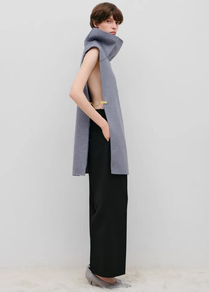 The Frankie Shop Knitwear Bevza Manishka Vest 8211 Grey 8211 Women