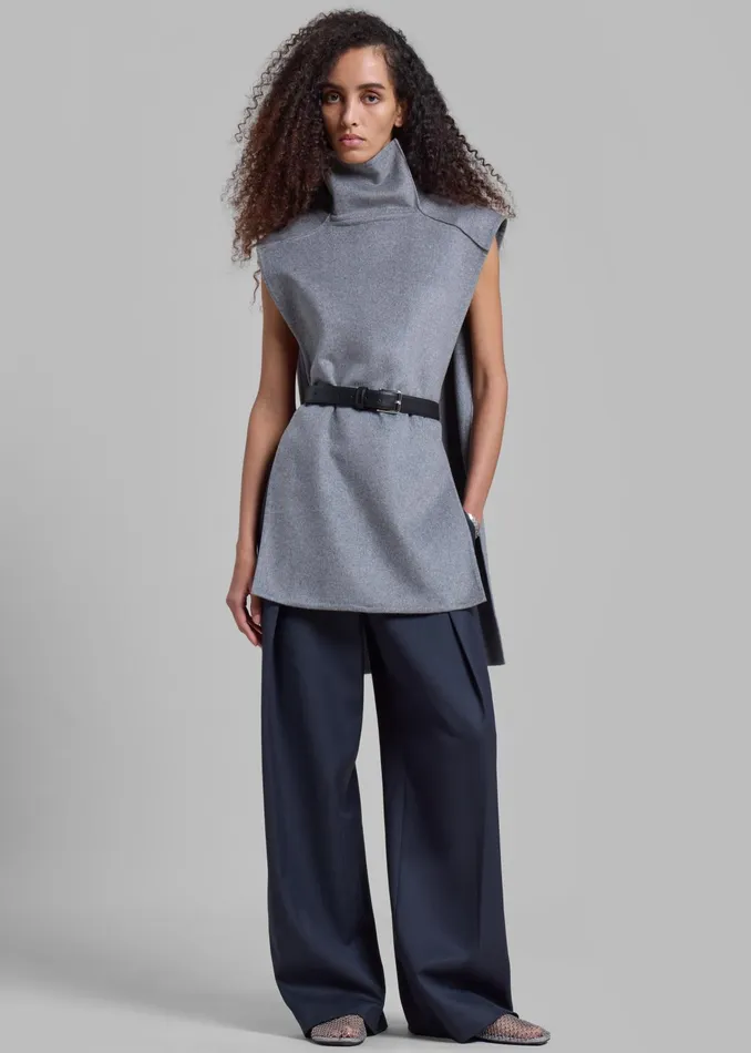 The Frankie Shop Knitwear Bevza Manishka Vest 8211 Grey 8211 Women