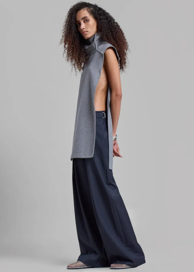 The Frankie Shop Knitwear Bevza Manishka Vest 8211 Grey 8211 Women