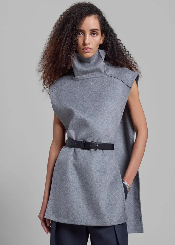 The Frankie Shop Knitwear Bevza Manishka Vest 8211 Grey 8211 Women