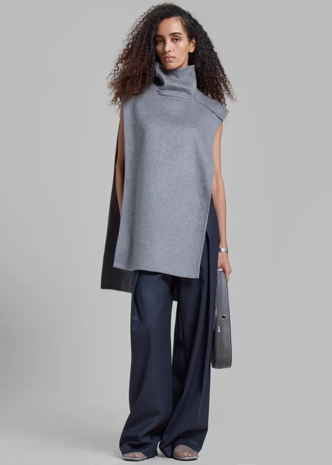 The Frankie Shop Knitwear Bevza Manishka Vest 8211 Grey 8211 Women