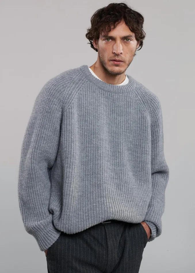 The Frankie Shop Knitwear Carter Crew Neck Sweater 8211 Grey 8211 Men