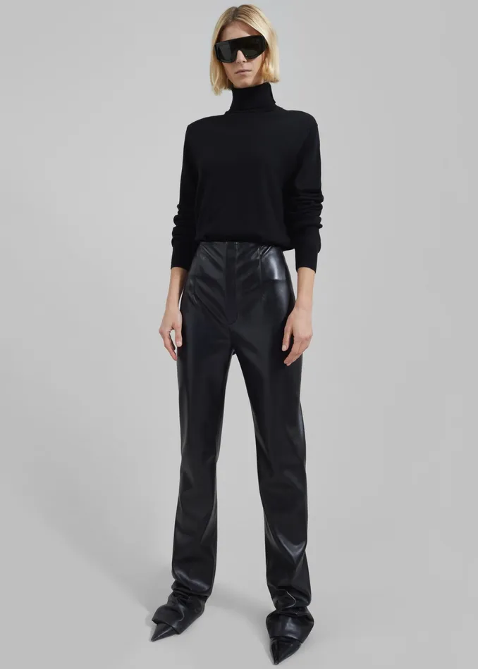 The Frankie Shop Knitwear Eve Thin Turtleneck Sweater 8211 Black 8211 Women