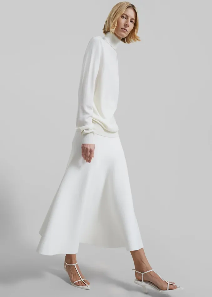 The Frankie Shop Knitwear Eve Thin Turtleneck Sweater 8211 Ivory 8211 Women