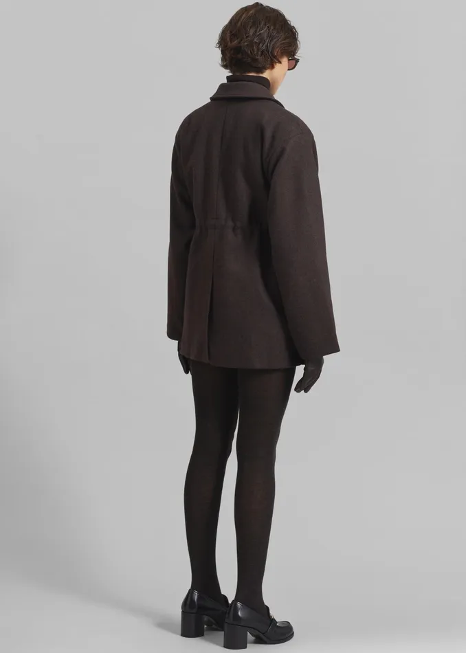 The Frankie Shop Outerwear Amstel Utility Jacket 8211 Brown 8211 Women