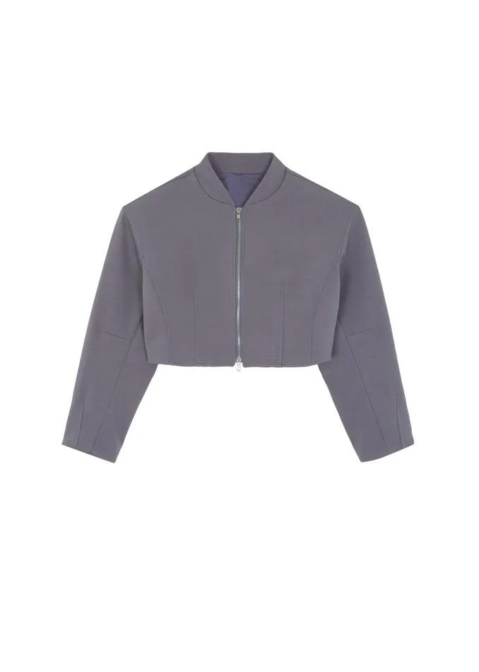 The Frankie Shop Outerwear Banks Cropped Jacket 8211 Grey 8211 Women