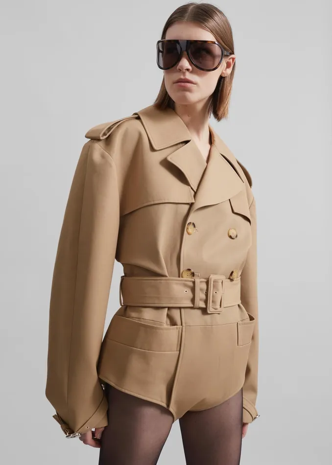 The Frankie Shop Outerwear Coperni Body Trench Coat 8211 Beige 8211 Women
