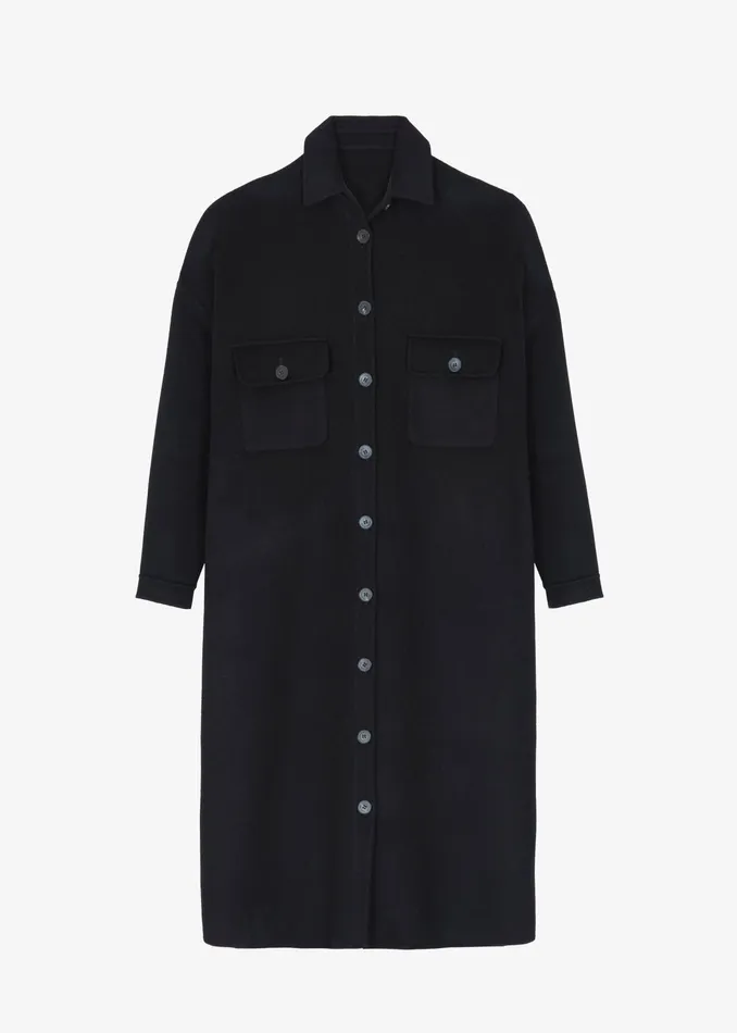 The Frankie Shop Outerwear Dallas Wool Overcoat 8211 Black 8211 Women