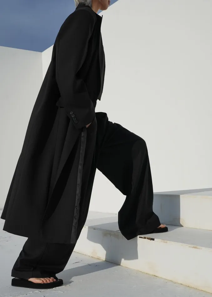 The Frankie Shop Outerwear Dex Double Breasted Coat 8211 Black 8211 Women