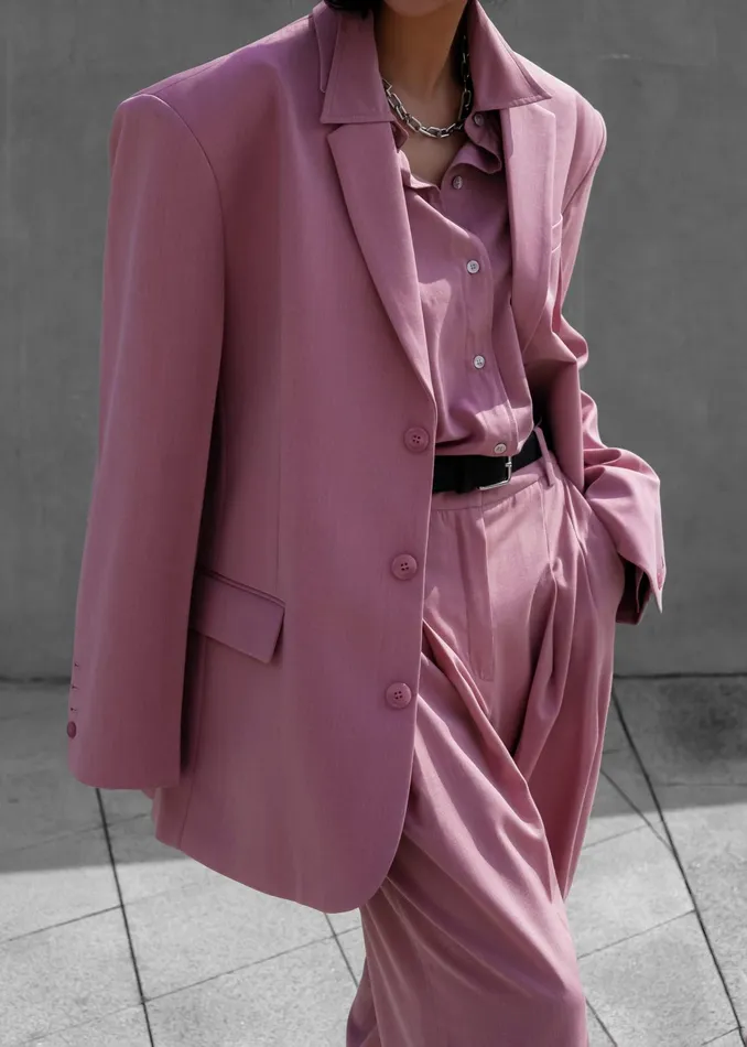 The Frankie Shop Outerwear Gelso Oversized Blazer 8211 Rose 8211 Women
