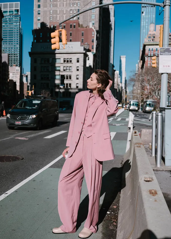 The Frankie Shop Outerwear Gelso Oversized Blazer 8211 Rose 8211 Women