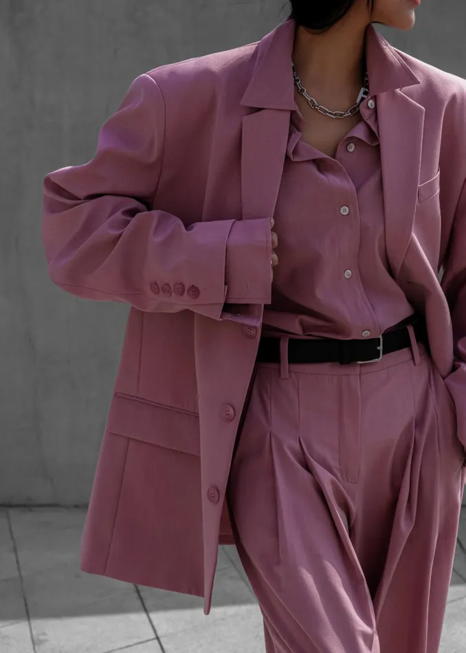 The Frankie Shop Outerwear Gelso Oversized Blazer 8211 Rose 8211 Women
