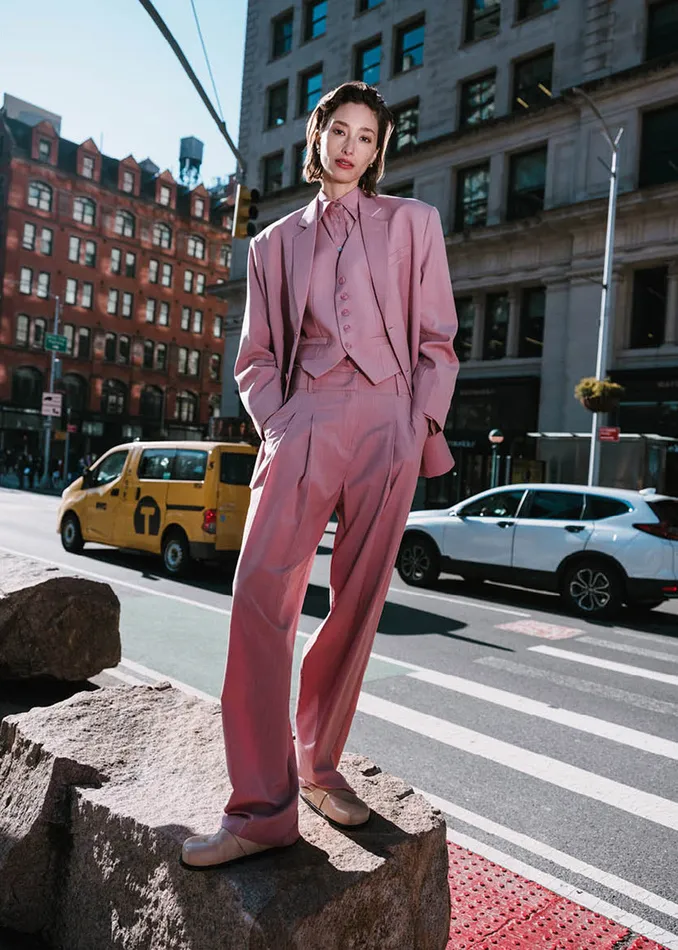 The Frankie Shop Outerwear Gelso Oversized Blazer 8211 Rose 8211 Women