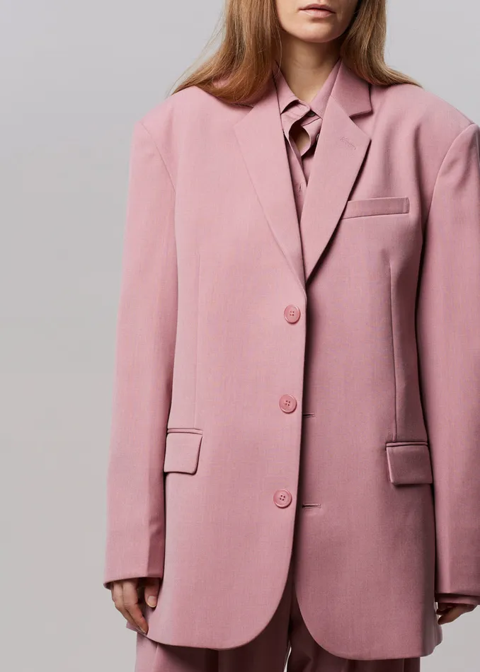 The Frankie Shop Outerwear Gelso Oversized Blazer 8211 Rose 8211 Women