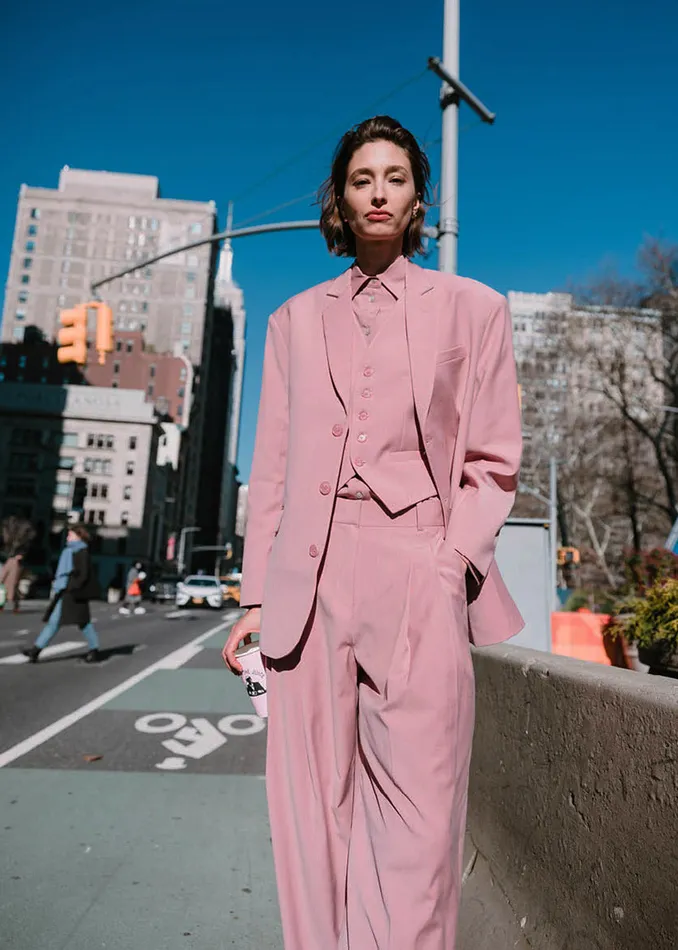 The Frankie Shop Outerwear Gelso Oversized Blazer 8211 Rose 8211 Women