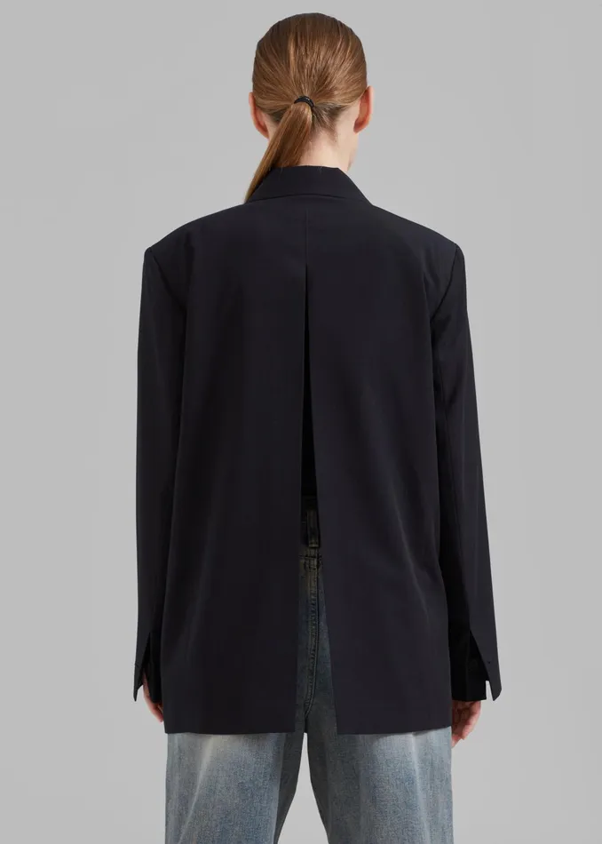 The Frankie Shop Outerwear Girona Open Back Blazer 8211 Black 8211 Women