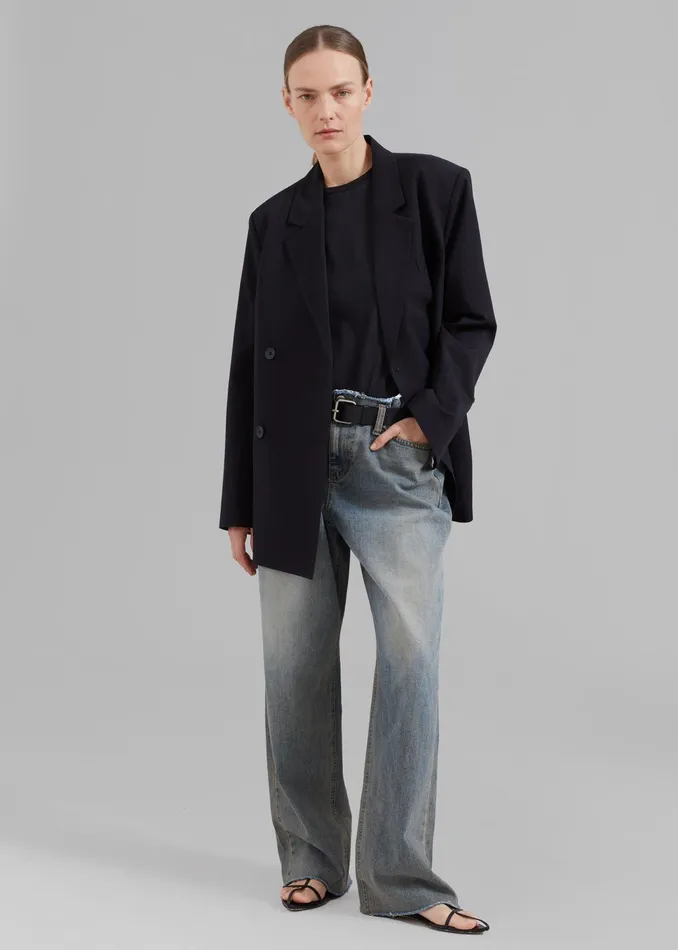 The Frankie Shop Outerwear Girona Open Back Blazer 8211 Black 8211 Women