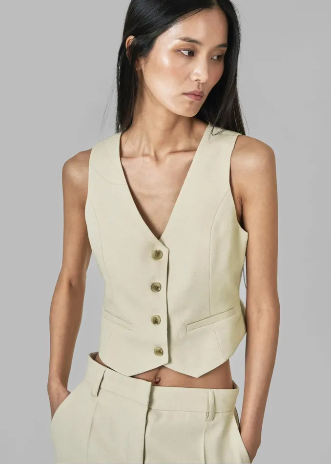 The Frankie Shop Outerwear Indio Vest 8211 Beige 8211 Women