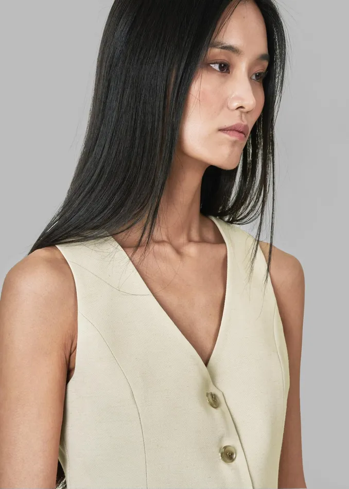 The Frankie Shop Outerwear Indio Vest 8211 Beige 8211 Women