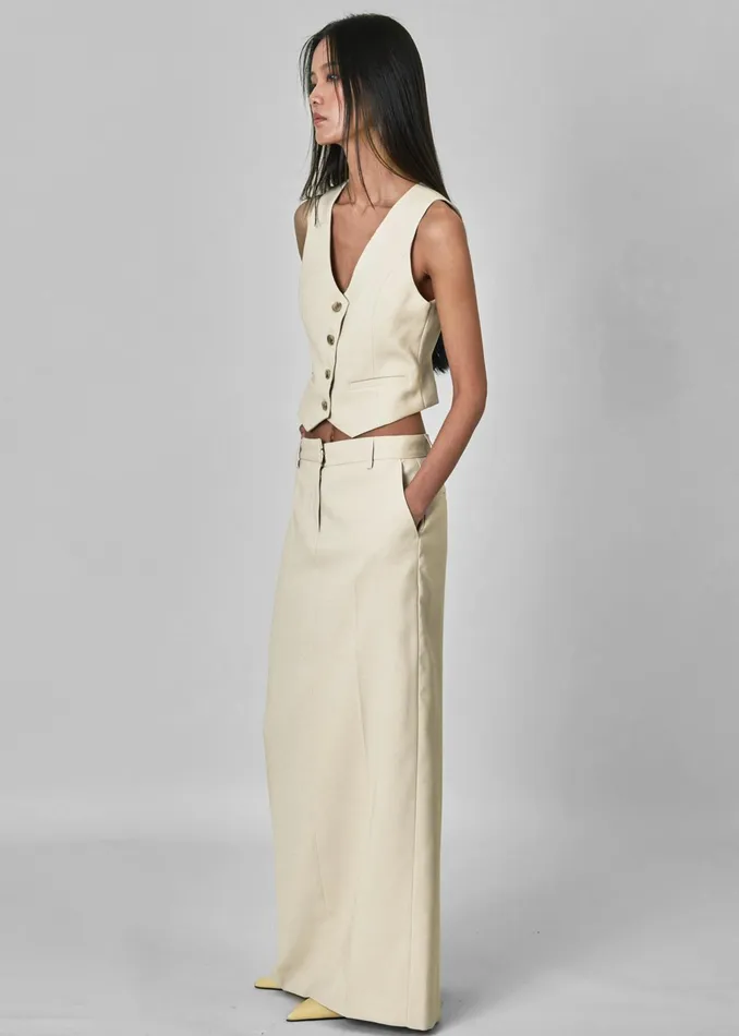 The Frankie Shop Outerwear Indio Vest 8211 Beige 8211 Women