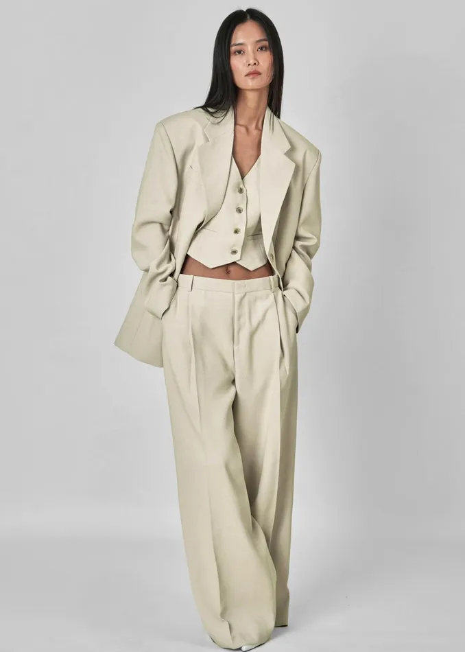 The Frankie Shop Outerwear Indio Vest 8211 Beige 8211 Women