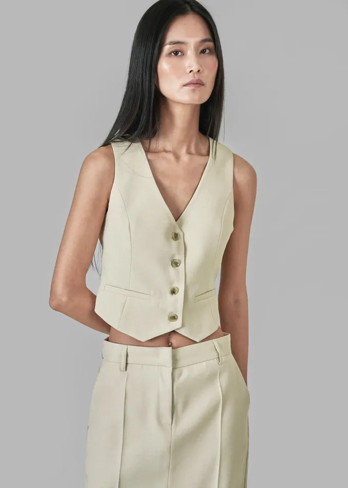 The Frankie Shop Outerwear Indio Vest 8211 Beige 8211 Women