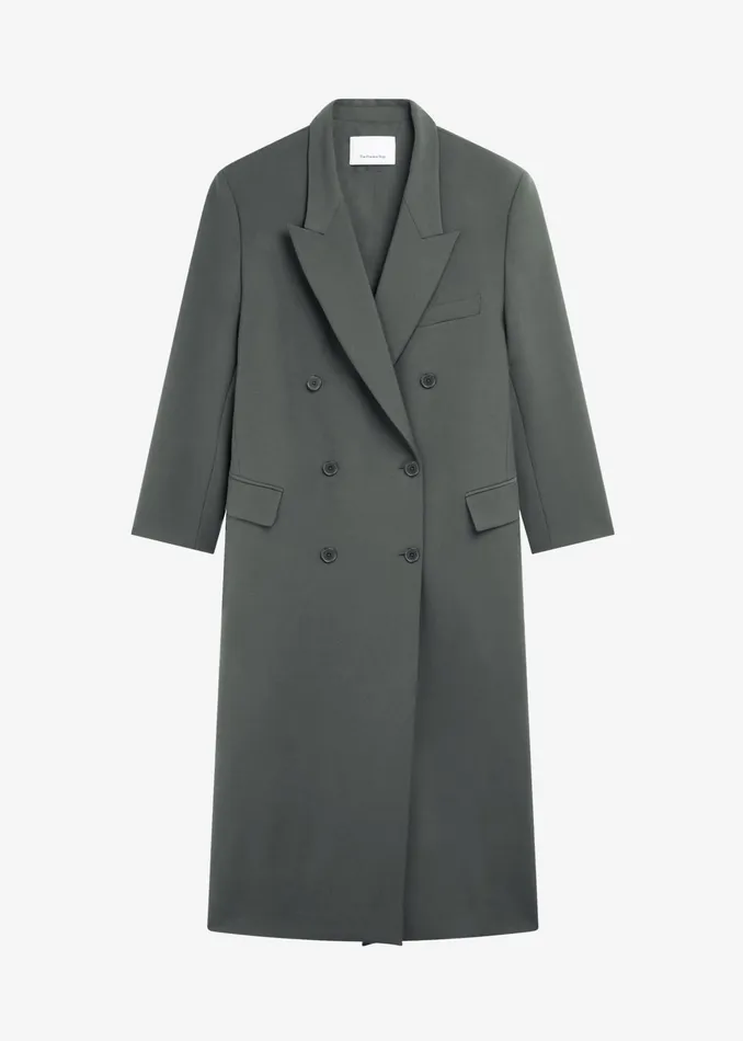 The Frankie Shop Outerwear Jane Long Coat 8211 Light Khaki 8211 Women
