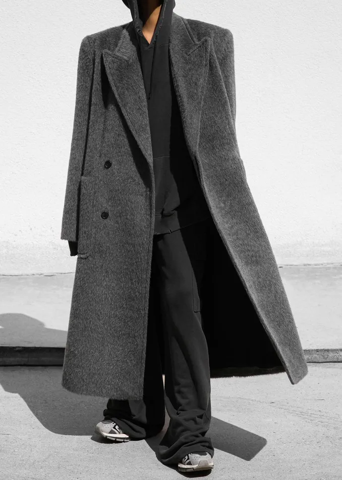 The Frankie Shop Outerwear Jaylene Oversized Wool Coat 8211 Grey 8211 Women
